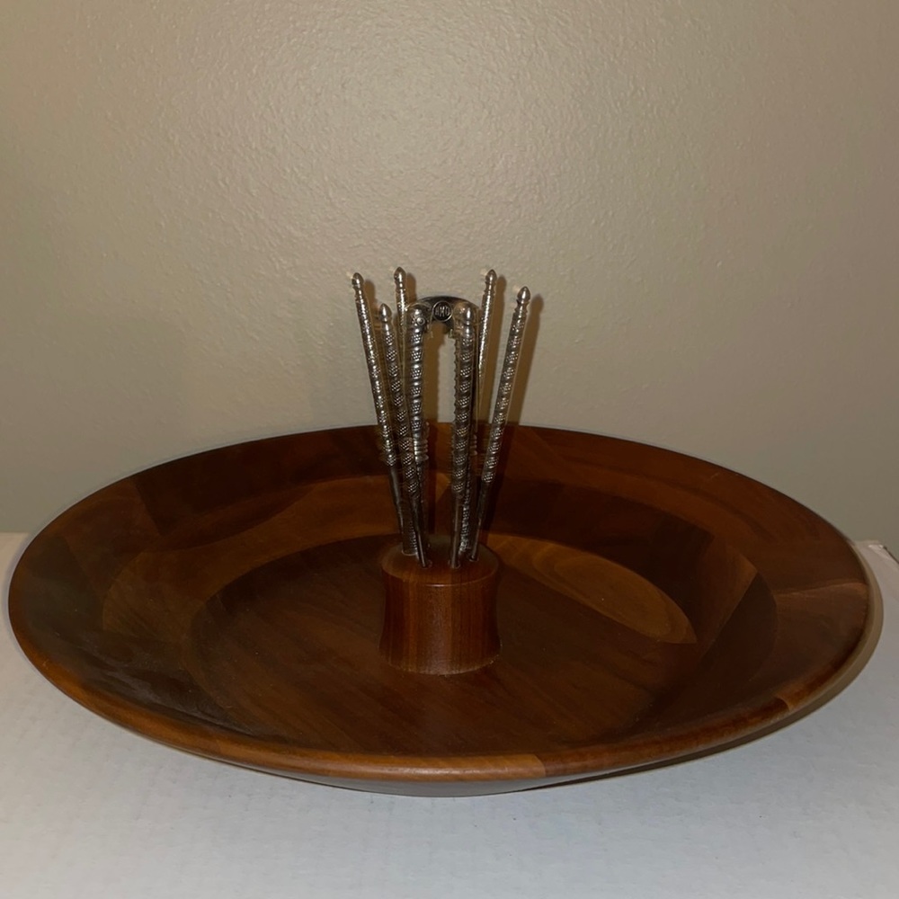 [Vermillion] Vintage Real Walnut Nutcracker Bowl